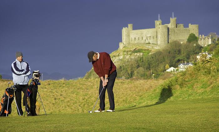 The imposing 13th century Harlech Castle